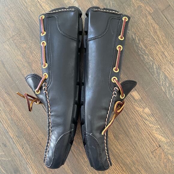 Sperry Gold Cup Men’s 10.5M Leather Loafers Black Brown Driver Moccasins - Picture 6 of 12